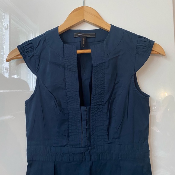 BCBG MaxAzria shirt navy blue size XS - Picture 3 of 9